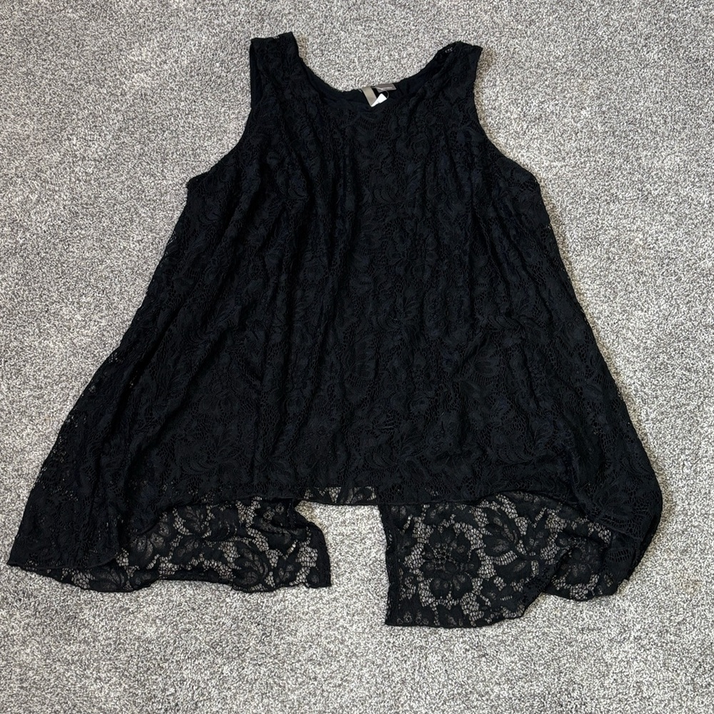 Penningtons Black Lace Blouse Tank